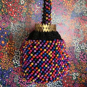 Staud beaded handbag wristlet one of a kind sample